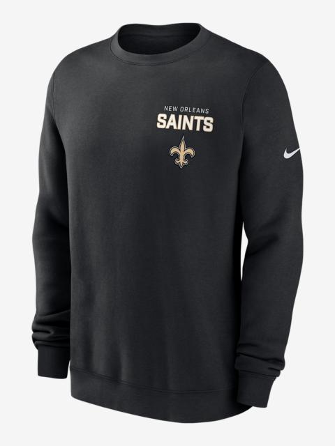 Nike New Orleans Saints Draw Block Club Men's Nike NFL Pullover Crew