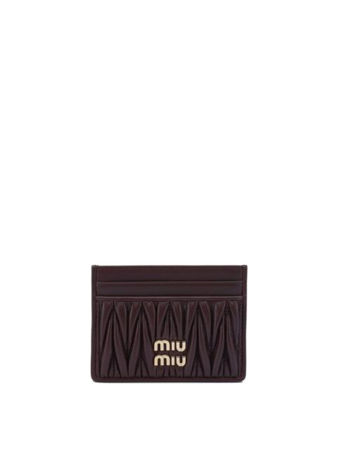 Miu Miu Miu Miu Matelassé nappa leather card holders