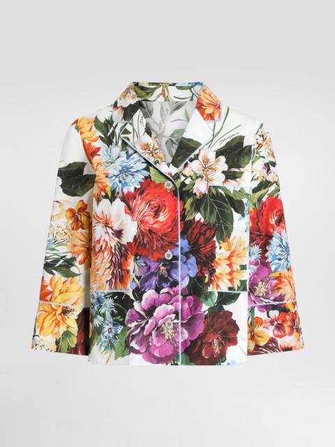 Dolce & Gabbana Flower-bouquet print poplin shirt