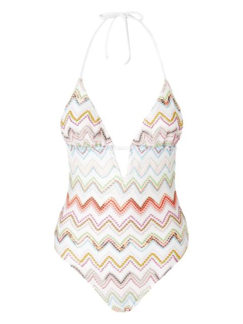 Missoni Women Zig-Zag Motif V-Neck Swimsuit