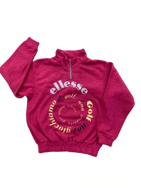 Other Designers Ellesse Vintage Spiral Logo Shetland Fleece Halfzip