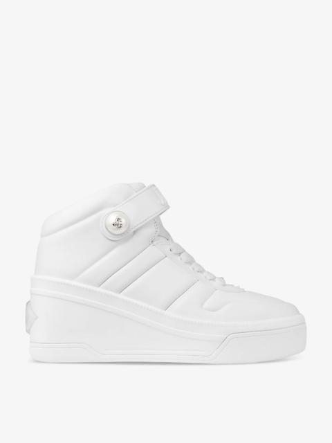 Del Mar logo-embellished leather high-top trainers