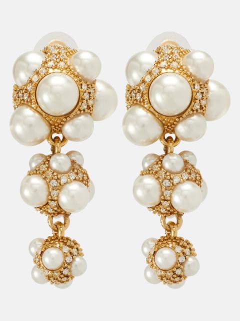 Oscar de la Renta Embellished drop earrings