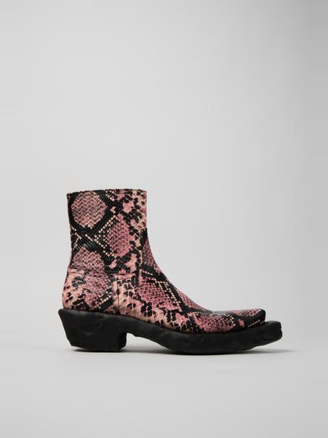 CAMPERLAB Multicolor Leather Zip Bootie