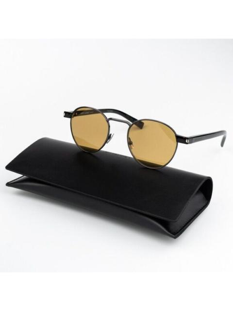 SAINT LAURENT NEW Saint Laurent SL707 003 Ruthenium Grey Havana Nicotine Oval Unisex Sunglasse