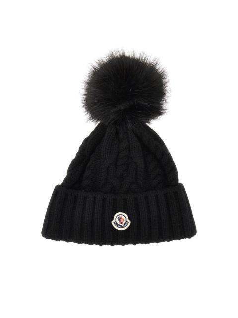 Moncler Moncler Cashmere Wool Beanie Hat Black Women