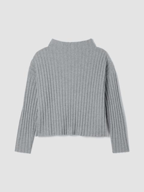 EILEEN FISHER Recycled Wool Cashmere Funnel Neck Top