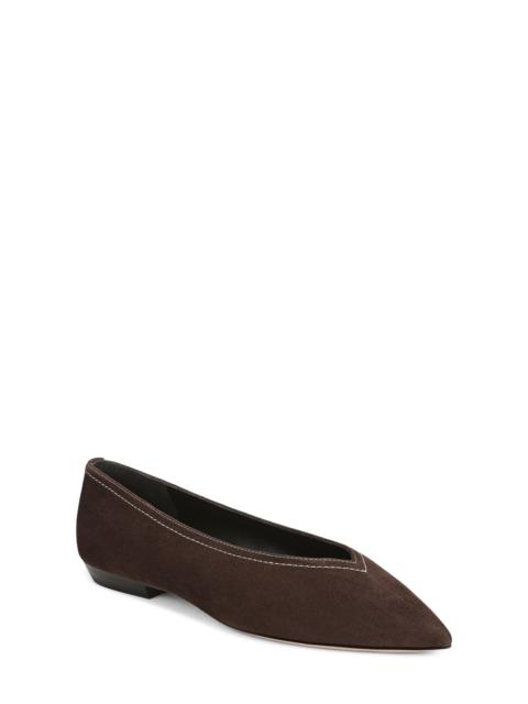 VERONICA BEARD Veronica Beard Bancroft Pointed Toe Flat in Espresso at Nordstrom