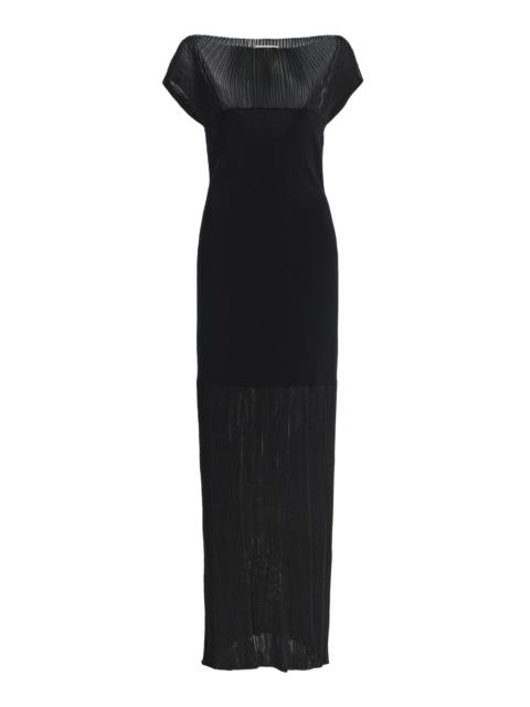 House of Dagmar Contrast Knit Dress black