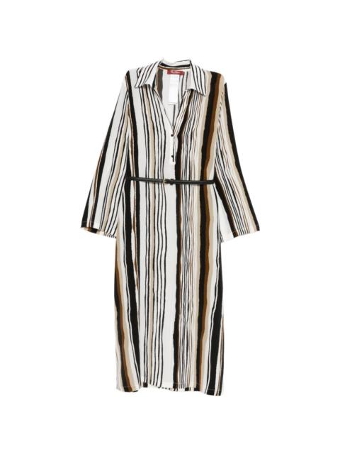 Max Mara Max Mara Women Striped Silk Long Dress