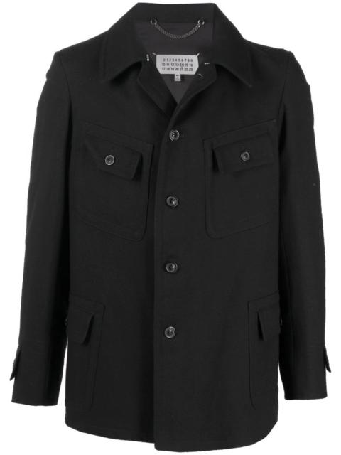 single-breasted denim coat