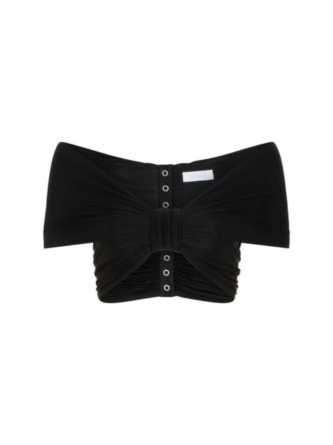 rabanne off-shoulder draped top