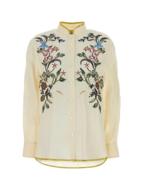 Valentino Ivory Linen Shirt