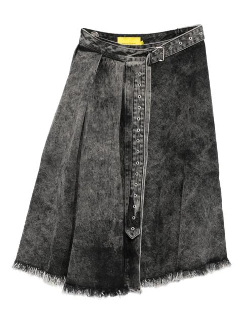 MARQUES’ALMEIDA belted denim skirt