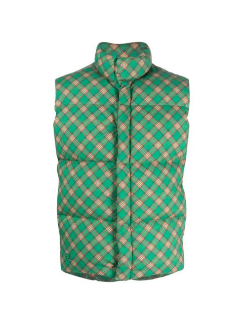 ERL checked quilted down gilet