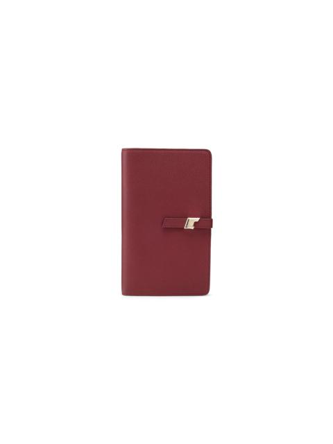 Santoni Red tumbled leather document holder