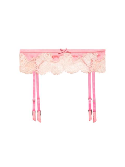 Fleur du Mal Juliet Lace Garter pink
