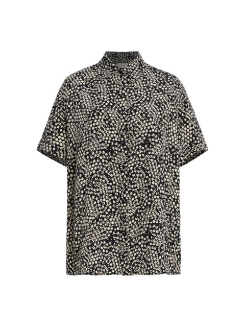 MATTEAU Exclusive Oversized Silk Shirt black/white