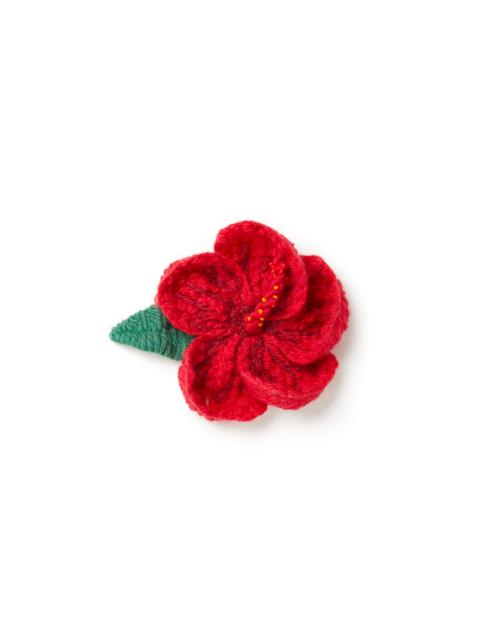 Alanui Hibiscus Embroidered Brooch