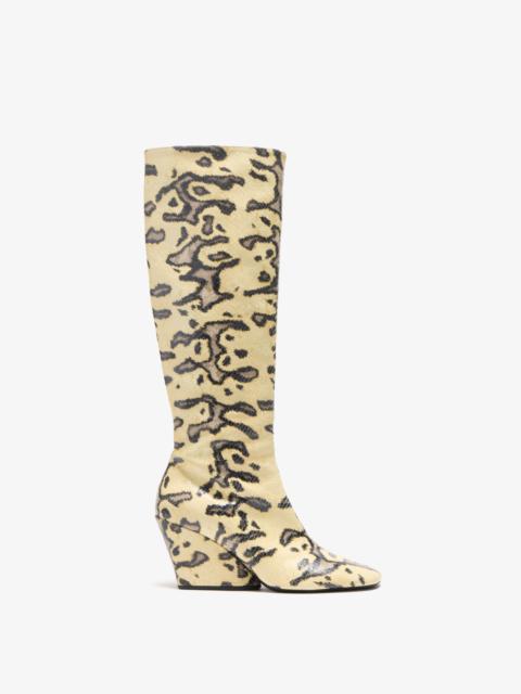 Proenza Schouler Slant Boots in Embossed Python