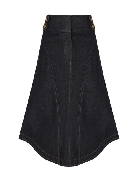 Zimmermann DENIM CARGO MIDI SKIRT