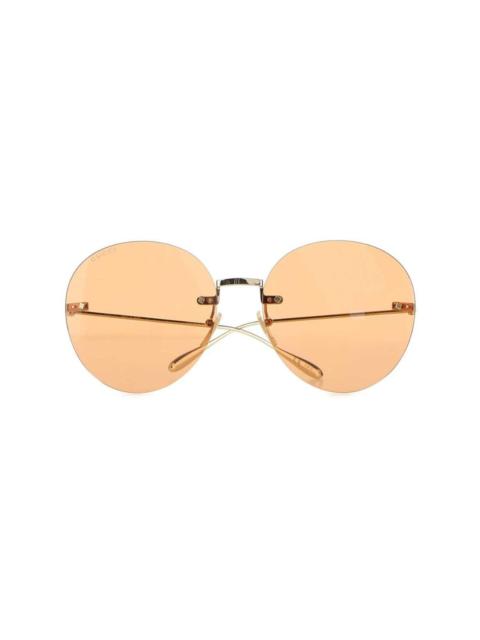 GUCCI round-frame logo-charm sunglasses