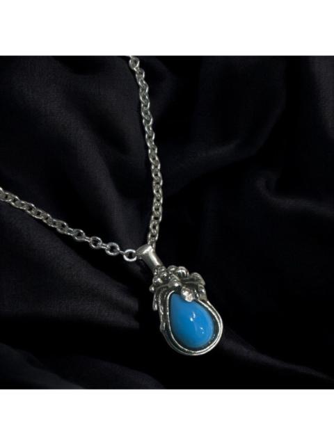 Other Designers Vintage - TURQUOISE PENDANT STERLING SILVER NECKLACE