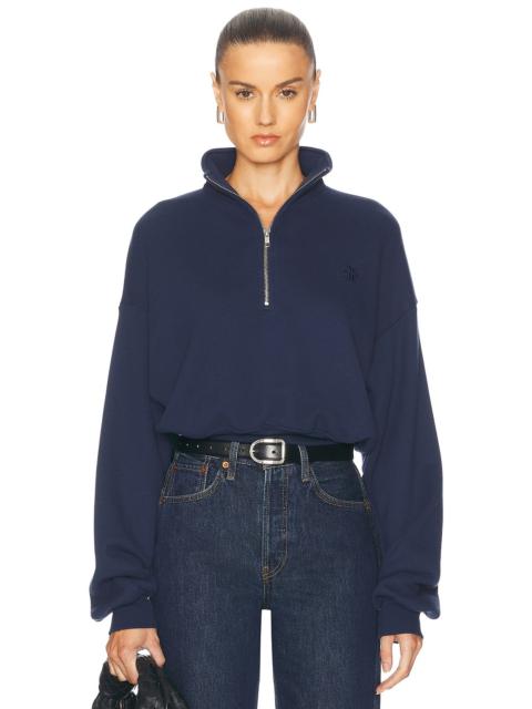 ÉTERNE Cropped Half Zip Sweatshirt