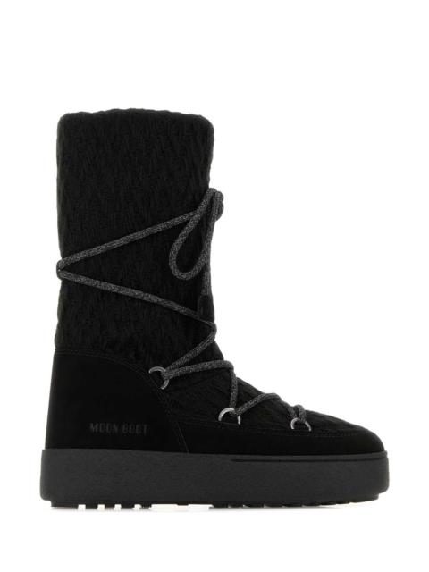 MOON BOOT Moon Boot Women Black Fabric Moon Boots X Guest In Residence Ltrack Boots