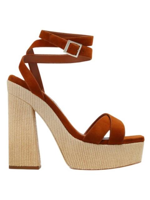 JIMMY CHOO Jimmy Choo Gaia 140 Raffia Platform Sandals