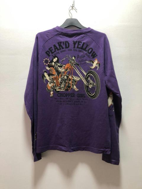 Other Designers Tedman - PEAK’D YELLOW T Shirt Longsleeve Japan Chopper Girl Purple
