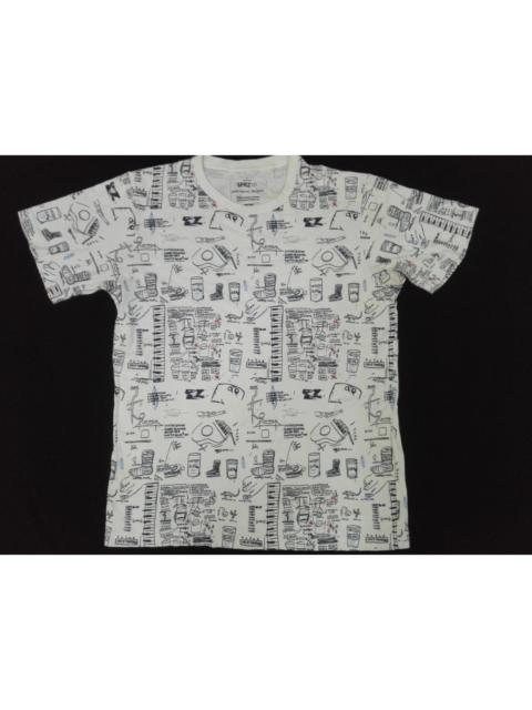 Other Designers Hype - JEAN MICHEL BASQUIAT Tee All Over Printed Art Design