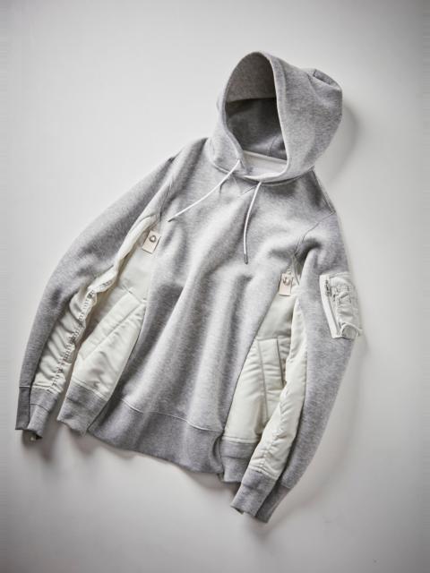sacai Sponge Sweat x Nylon Twill Hoodie