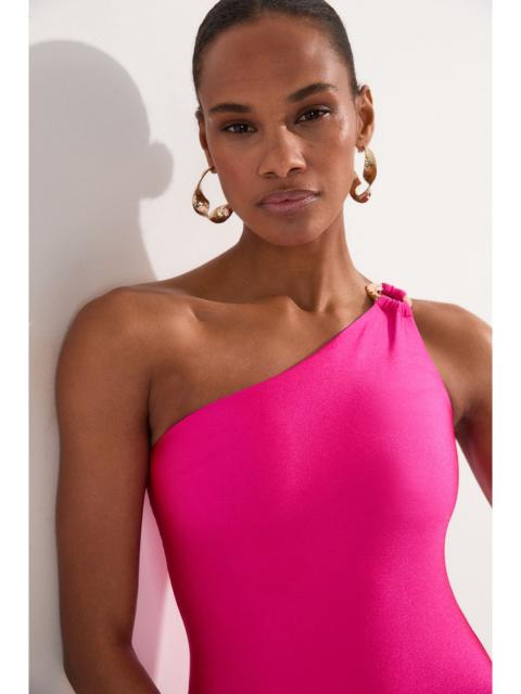 KAREN MILLEN One Shoulder Cut Out Swimsuit