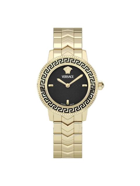 VERSACE Versace V-Icon Quartz Black Dial Ladies Watch VEUCA0824