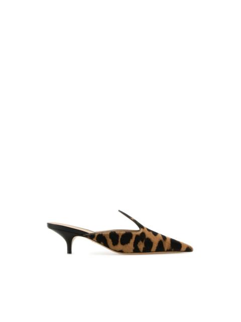 FERRAGAMO FERRAGAMO Dorye Brown Black 40mm Heel Mules New & Authentic