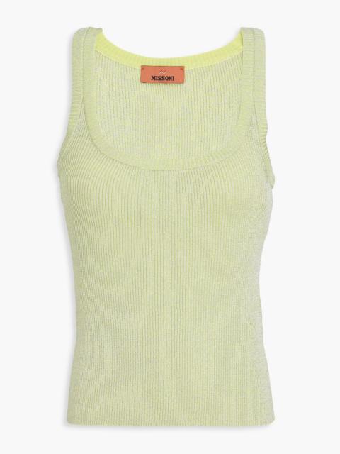 Missoni Metallic ribbed-knit tank
