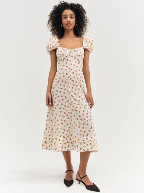 For Love & Lemons Adahlia Floral Midi Dress