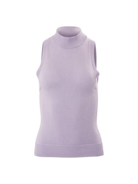 CAROLINA HERRERA Sleeveless Turtle Neck Knit Top