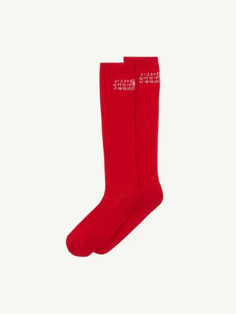 MM6 Maison Margiela Numeric ribbed socks