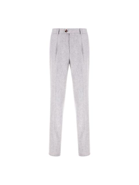 pleated wool trousers