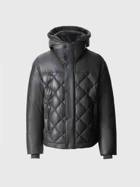 MACKAGE CASH Diamond-Quilted Leather Jacket With Shearling Hood