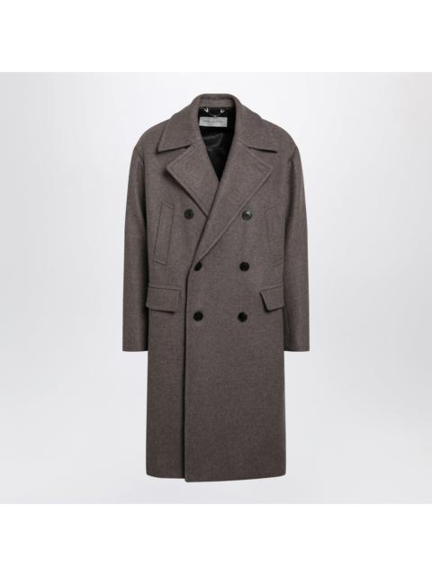 Dries Van Noten Dries Van Noten Taupe Double-Breasted Coat In A Wool Blend Men