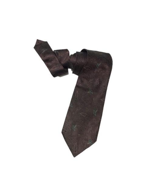 Other Designers Vintage - Vtg YSL Yves Saint Laurent Paris Paisley monogram silk tie