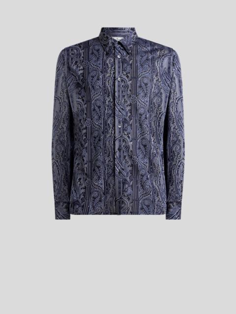 Etro BUTTON-DOWN JACQUARD SHIRT WITH LEAFY PAISLEY MOTIF