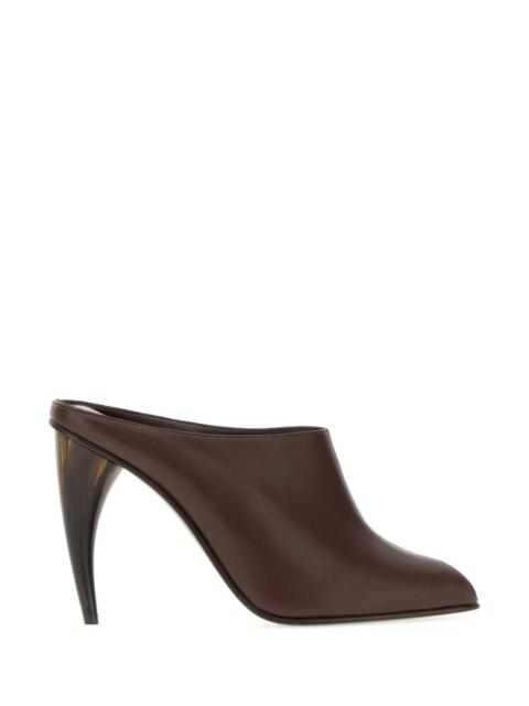 Alexander McQueen Alexander Mcqueen Women Brown Leather Mules