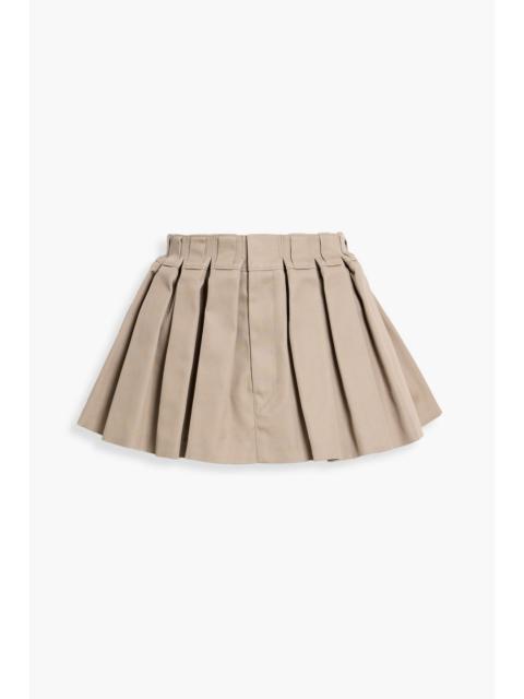 Alexander Wang Pleated cotton-blend gabardine mini skirt