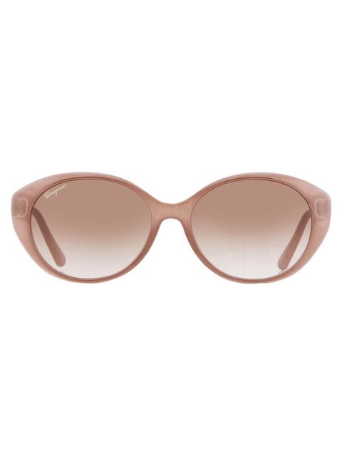 FERRAGAMO Ferragamo Brown Gradient Oval Ladies Sunglasses SF1074SLB 716 57