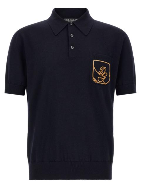 Dolce & Gabbana Dolce & Gabbana Men Logo Embroidery Polo Shirt