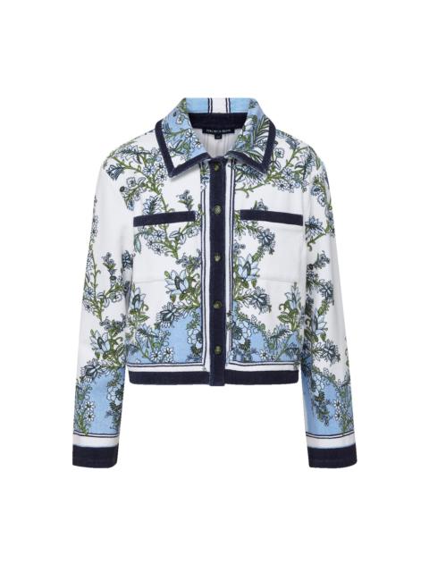 VERONICA BEARD NOVELLE TERRY BUTTON-DOWN SHIRT